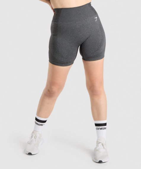 Women's Gymshark Vital Seamless 2.0 Shorts Dark Grey | CA 1DN057